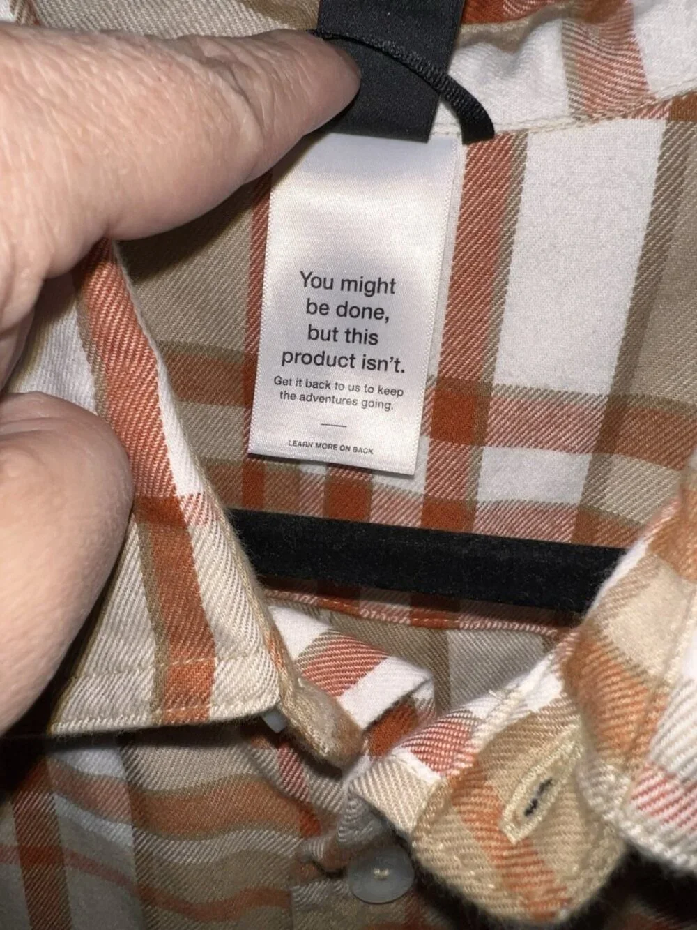 THE NORTH FACE Mens Size Plaid Flannel  Button Shirt Long Sleeve Cotton Sz XL